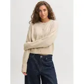 JJXX Gebreid vest 'JXNatalie' beige gemêleerd