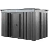 PRIMEYARD Tuinschuur metalen 260x160x200 cm tuinhuis grijs