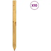 vidaXL Schuttingpalen 10 st Bruin 120 cm Massief grenenhout