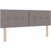 vidaXL Boxspringbed met matras met hoofdeinde Taupe 160 x 200 cm Stof