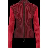 Desigual Gebreid vest rood / zwart