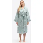 Cyberjammies Ochtendjas 'Grace' pastelblauw / zwart / offwhite