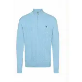 U.S. POLO ASSN. Trui ' UMRomeo Half-zip ' lichtblauw