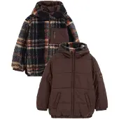 We fashion Tussenjas lichtbeige / bruin / rood / zwart