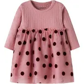Name it Jurk 'NBFNagina' mauve / zwart