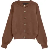 Vero Moda Gebreid vest 'VMNoella' chocoladebruin