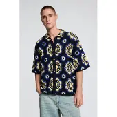 Desigual Gebreid vest navy / kobaltblauw / geel / wit