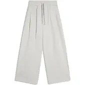 Bershka Bandplooibroek lichtgrijs