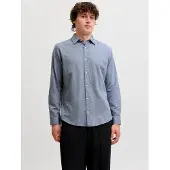 Jack & Jones Overhemd 'JJEField' navy / wit