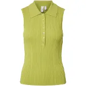 Y.A.S Gebreide bodywarmer 'YASTanki' limoen