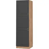 Vicco Hoge kast Fame-Line, Anthrazit-Gold landelijk/Goudkleurig Eiken, 60 cm