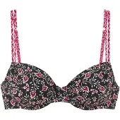 LASCANA Bikinitop magenta / zwart / wit