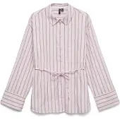 Vero Moda Blouse 'VMGina' chocoladebruin / rosa