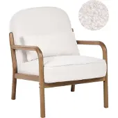 Beliani SELDE - Fauteuil - Off-white - Bouclé
