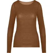 Hunkemoller Blouse ' Boatneck Cashmere' bruin
