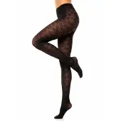 Glamory Panty's 'Dune 70 Argyle Strumpfhose' zwart