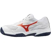 Mizuno Break Shot 5 CLay mesh tennisschoenen - wit/oranje - maat 37