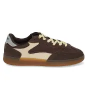 HOFF Dames Bruine Park Leren Sneakers (39), Plat, Veters, Casual 22619406