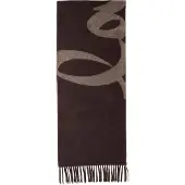 Lala Berlin Sjaal chocoladebruin / ombergrijs