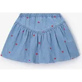 Sissy-Boy Blauwe Denim Rok Met Hartjes | Maat: 110-116