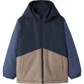 Name It Kids Winterjas 'NKMMax' navy / donkerblauw / taupe