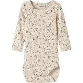 Lil´ Atelier Rompertje/body 'NBFLAGO' beige / groen / olijfgroen / rosa