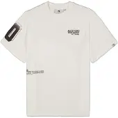 Garcia oversized T-shirt met backprint - ecru Jongens Katoen Ronde hals - maat 176