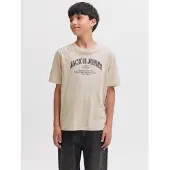 Jack & Jones Junior Shirt 'JJEDENVER' taupe / zwart