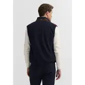 Bugatti Herren Vest: gewatteerd vest van katoenmix