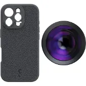 ShiftCam iPhone 16 Pro Case Dark Grey Fabric + LensUltra 200° Fisheye