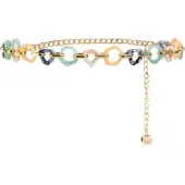 Vanzetti Riem marine / goud / mintgroen / abrikoos