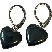 Ruben Robijn Hematiet hartjes oorbellen - fashion jewelry