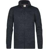 Petrol Industries Gebreid vest blauw gemêleerd
