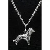 MOOYE ® - Collectie Zilveren Poedel huishond model ketting hanger - groot