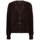 Red Button Rb fuzzy cardigan espresso