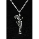 MOOYE ® - Collectie Zilveren Pistool ketting hanger - antiek