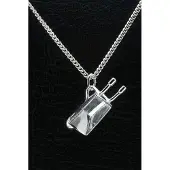 MOOYE ® - Collectie Zilveren Kruiwagen ketting hanger