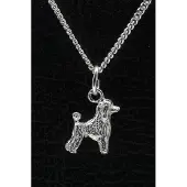 MOOYE ® - Collectie Zilveren Dwergpoedel caniche nain ketting hanger - klein