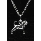 MOOYE ® - Collectie Zilveren Brabancon petit met staart ketting hanger - klein