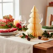 Springos Kerstbal | Papier | 18 Cm | 3D | Ecru