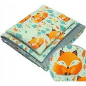 Kerstin Minky Kinderwagendekken 100x135 cm met Kussen -