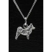 MOOYE ® - Collectie Zilveren Zweedse lappenhond ketting hanger - klein