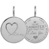 Ixxxi Charm Pendant Daughter Love Small Zilver