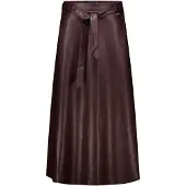 Rino & Pelle faux leather skirt with belt chelsea.7502611 10873 chocolate bean