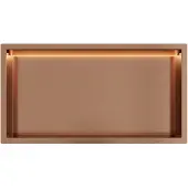 Guido Gusto Copper RVS Inbouwnis 30x60x7cm met RGB verlichting