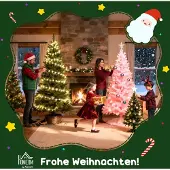 HOMCOM Christmas Tree PVC, PE, Metall Ø75 x 150H cm Grün
