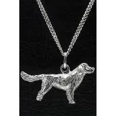 MOOYE ® - Collectie Zilveren Grote munsterlander ketting hanger - groot