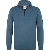 Petrol Industries Trui 'Half zip' blauw