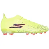 SKECHERS Heren Crackle Effect Firm Ground Voetbalschoenen (Geel/Zwart)
