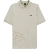 BOSS Polo van Pima-katoen met geplaatste print